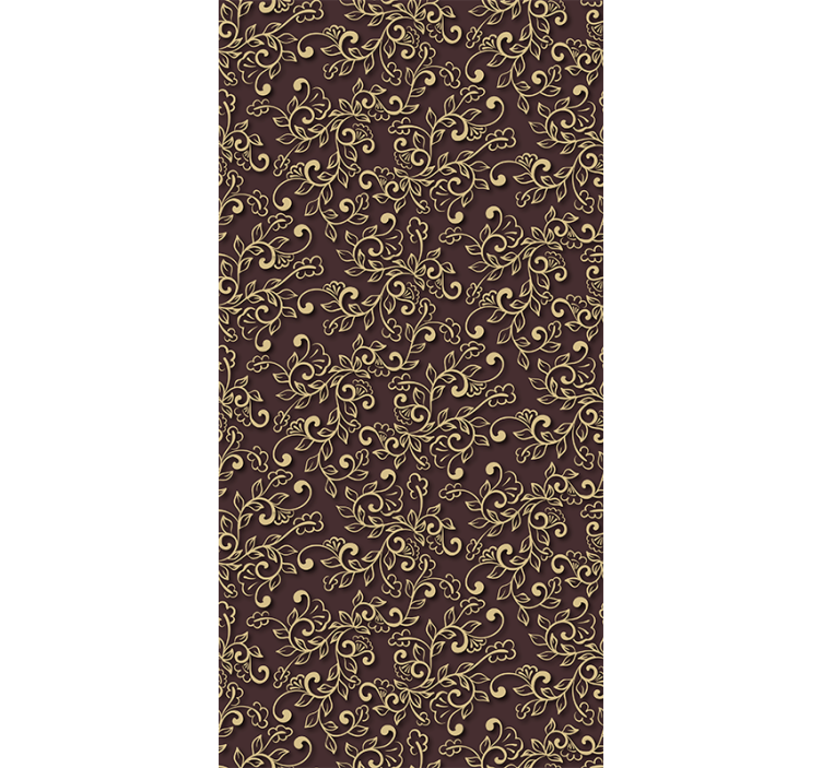 Papel tapiz para sala elegantes remolinos florales - TenVinilo