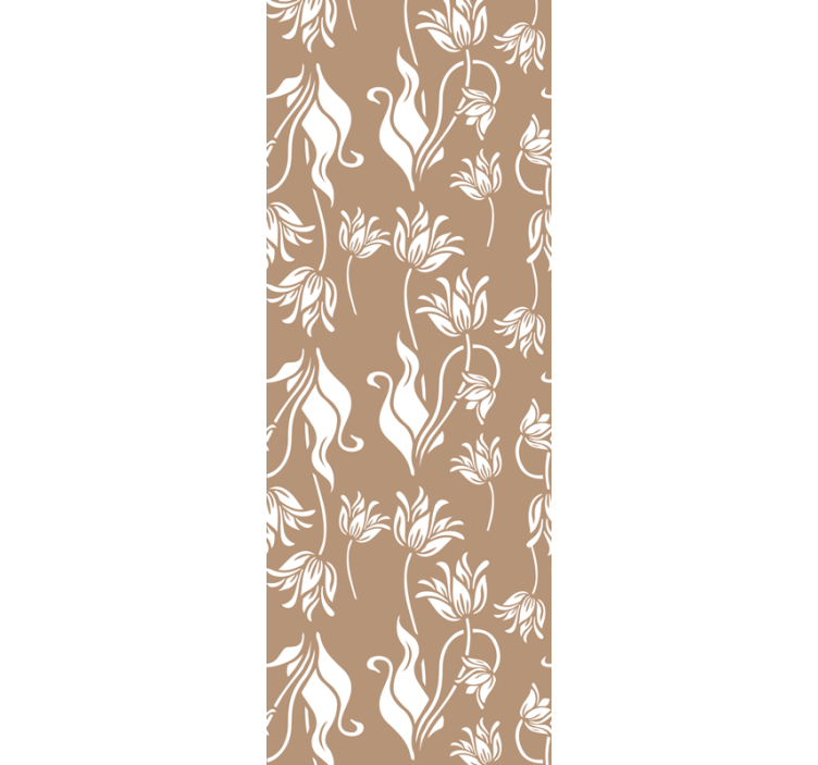 Papel tapiz floral elegante expositor beige - TenVinilo