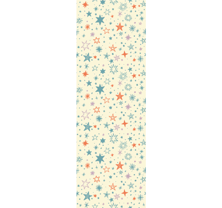Papel tapiz bebé decoraciones de estrellas de colores - TenVinilo