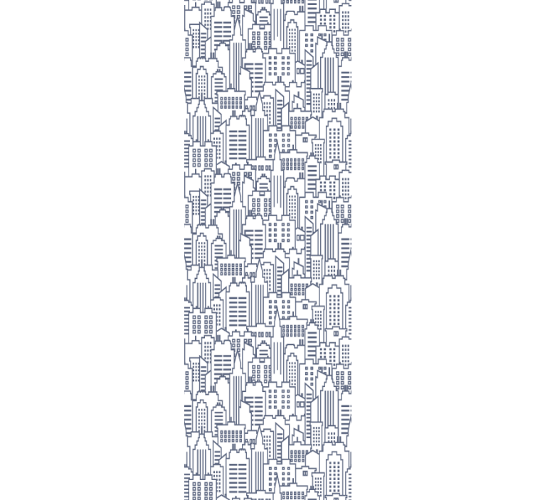 Papel tapiz ciudades siluetas del horizonte urbano - TenVinilo