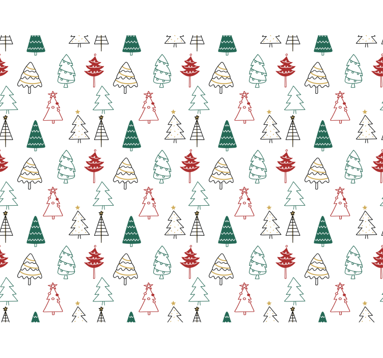 Papel tapiz navidad patrón de Árboles festivos - TenVinilo
