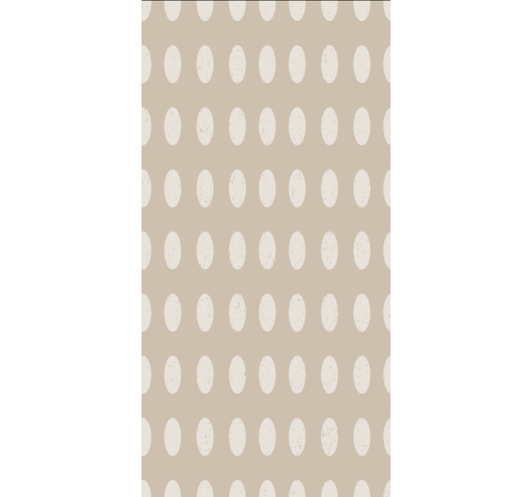 Papel tapiz comedor patrón de círculos blancos geométricos - TenVinilo