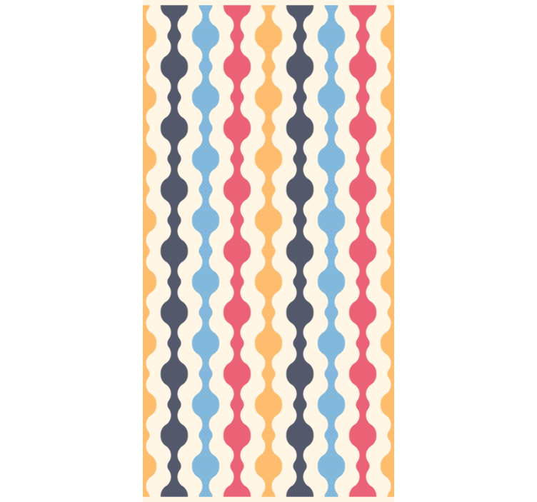 Papel tapiz vintage líneas retro coloridas - TenVinilo