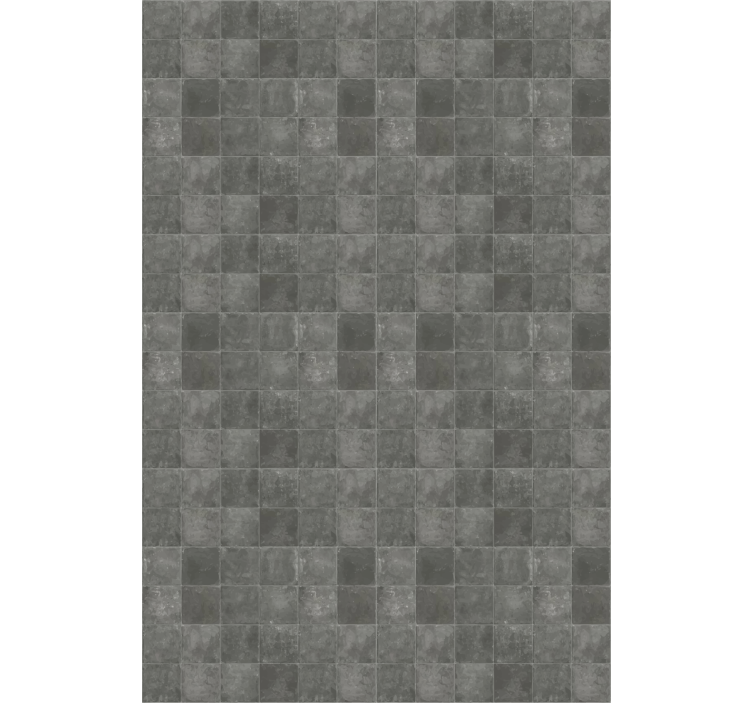 Papel tapiz azulejos cuadrados vintage gris oscuro - TenVinilo