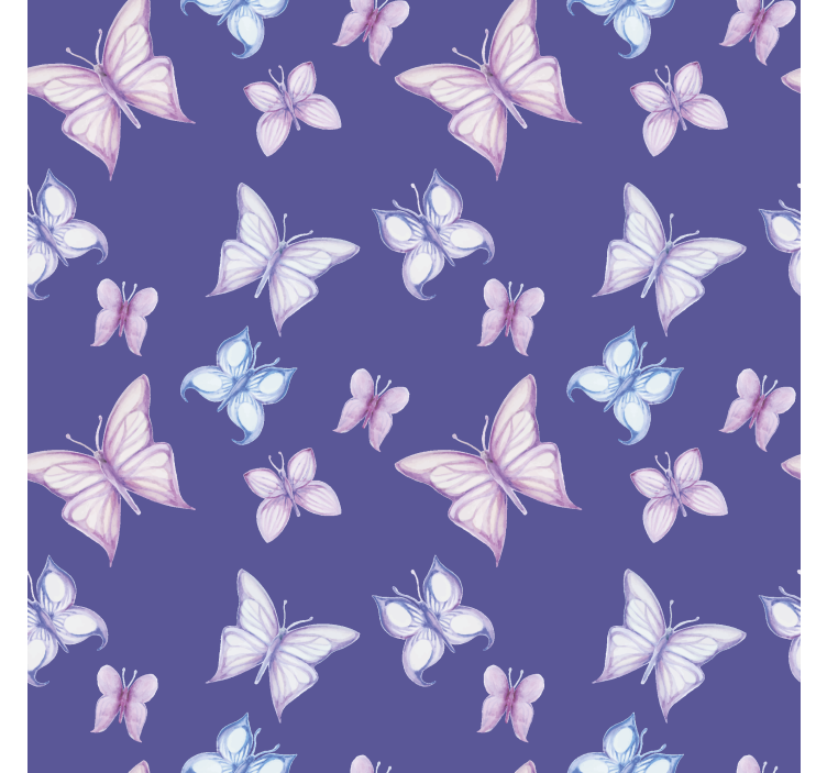 Papel tapiz mariposas fondo morado - TenVinilo