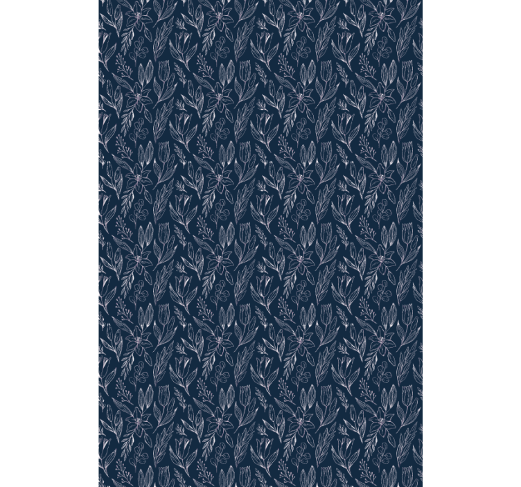 Papel tapiz pasillo diseño floral de lirios - TenVinilo