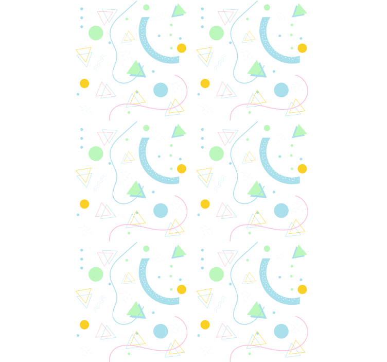 Papel tapiz nórdico triángulos verdes y azules - TenVinilo