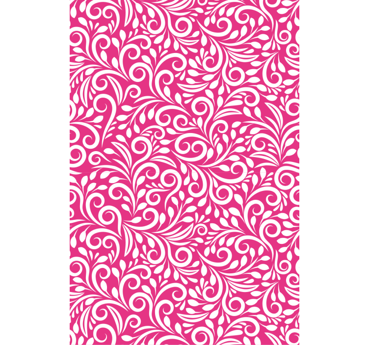 Papel tapiz para sala patrón de remolinos florales - TenVinilo