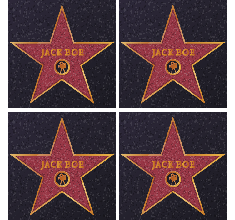 Papel tapiz vintage estrella de hollywood con nombre - TenVinilo