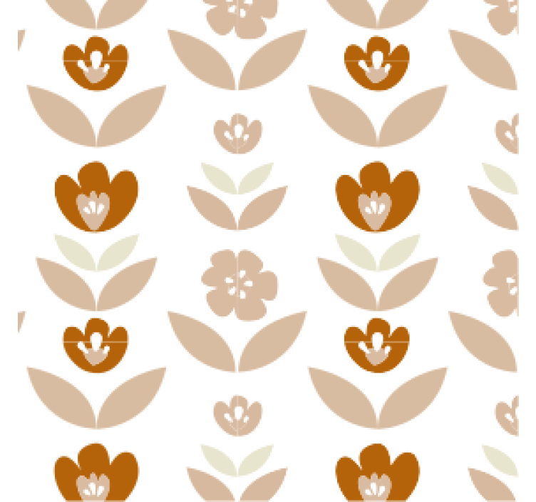 Papel tapiz vintage flores de los 70 - TenVinilo