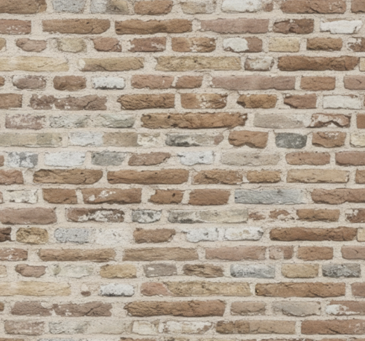 Papel tapiz para sala ladrillo rústico recuperado - TenVinilo