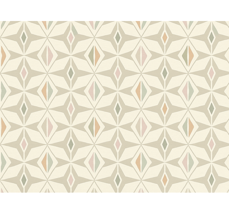 Papel tapiz para sala geometría colorida - TenVinilo