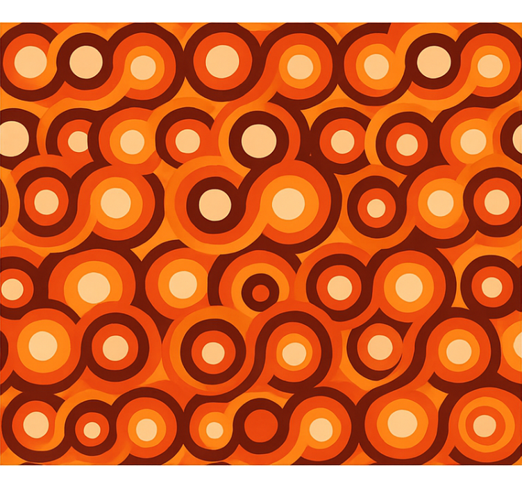 Papel tapiz para sala figuras abstractas en colores cálidos - TenVinilo