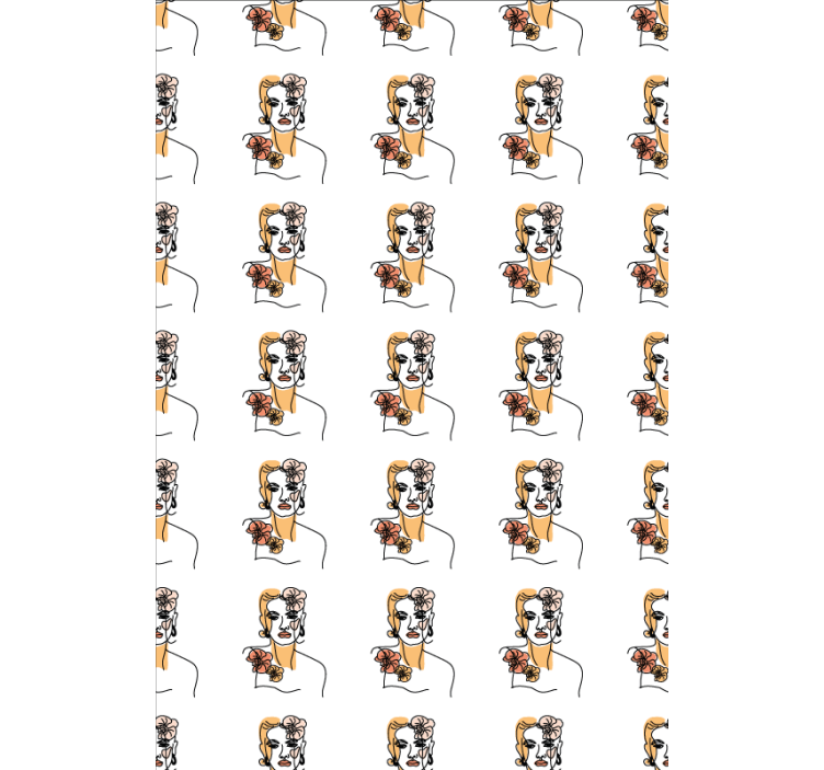 Papel tapiz floral cara minimalista con orquídeas - TenVinilo