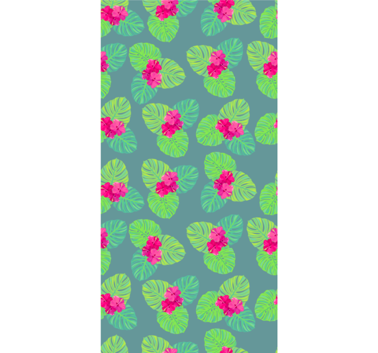 Papel tapiz floral diseño de flores de magnolia en agua - TenVinilo