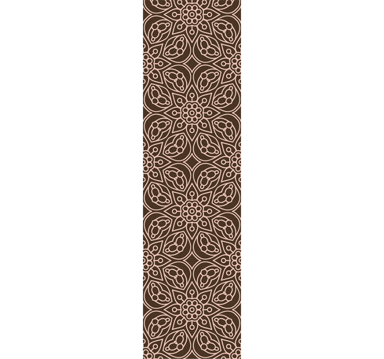 Papel tapiz floral patrón de simetría floral - TenVinilo