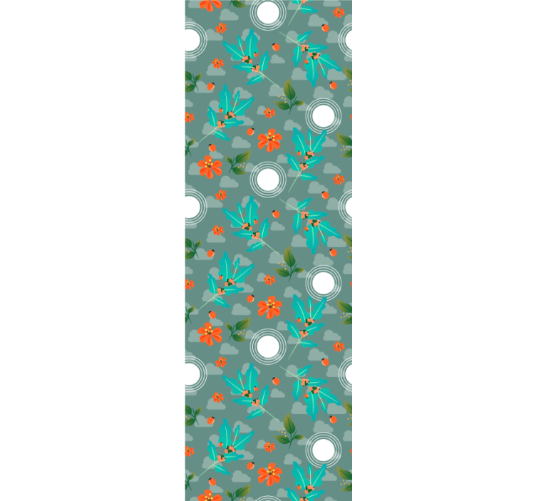 Papel pintado moderno Planta de cerezo de café - TenVinilo