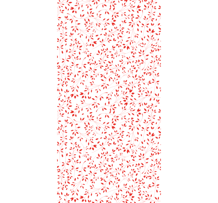 Papel tapiz hojas patrón de rama roja - TenVinilo