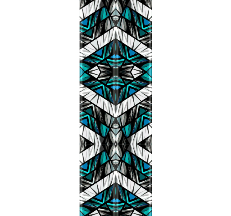 Papel tapiz geométrico simetría caleidoscópica - TenVinilo