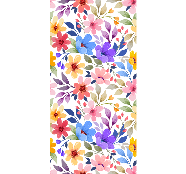 Papel tapiz flores flor floral - TenVinilo