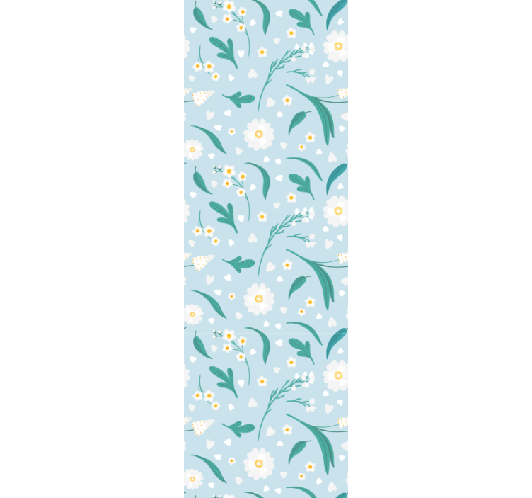 Papel pintado flores Flores de margarita cayendo - TenVinilo