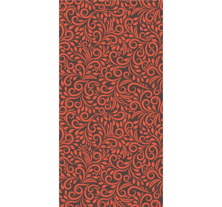 Papel tapiz floral remolinos adornados - TenVinilo