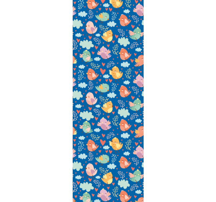 Papel pintado moderno Dibujos animados lindos pájaros voladores - TenVinilo