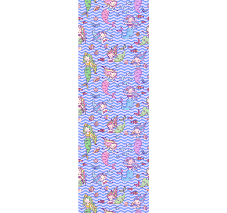 Papel tapiz infantil imágenes de sirena - TenVinilo