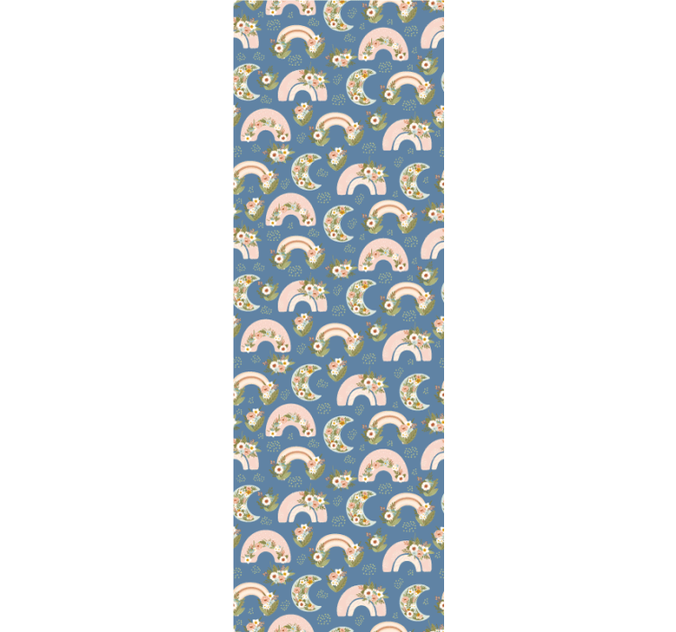 Papel tapiz bebé arcoíris florales - TenVinilo