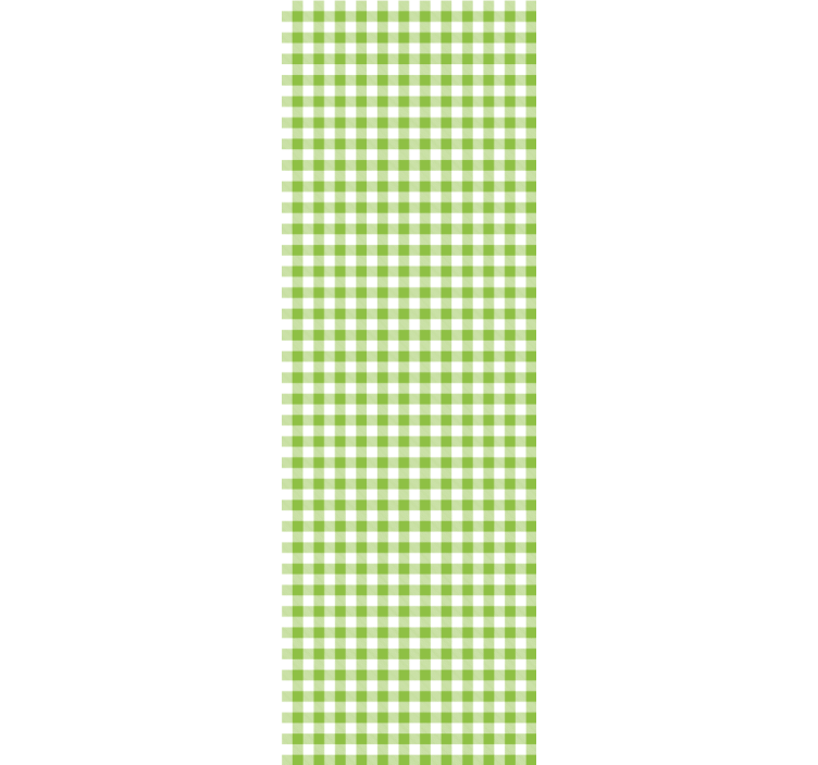 Papel pintado cocina Diseño de cuadros verdes a cuadros - TenVinilo