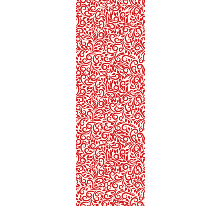 Papel tapiz floral remolinos ornamentales - TenVinilo