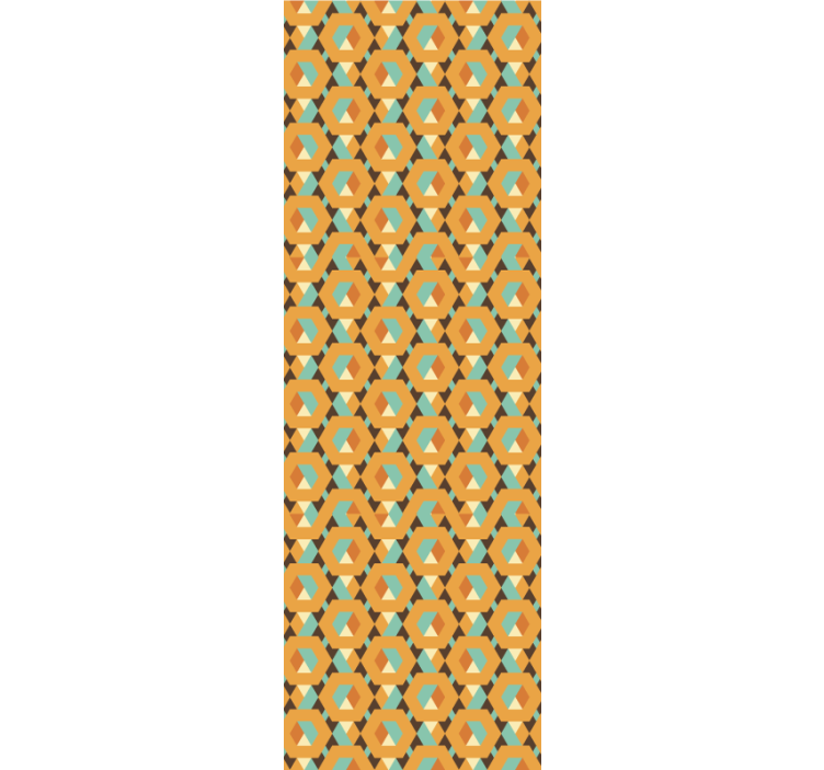 Papel tapiz geométrico estampado retro geométrico - TenVinilo