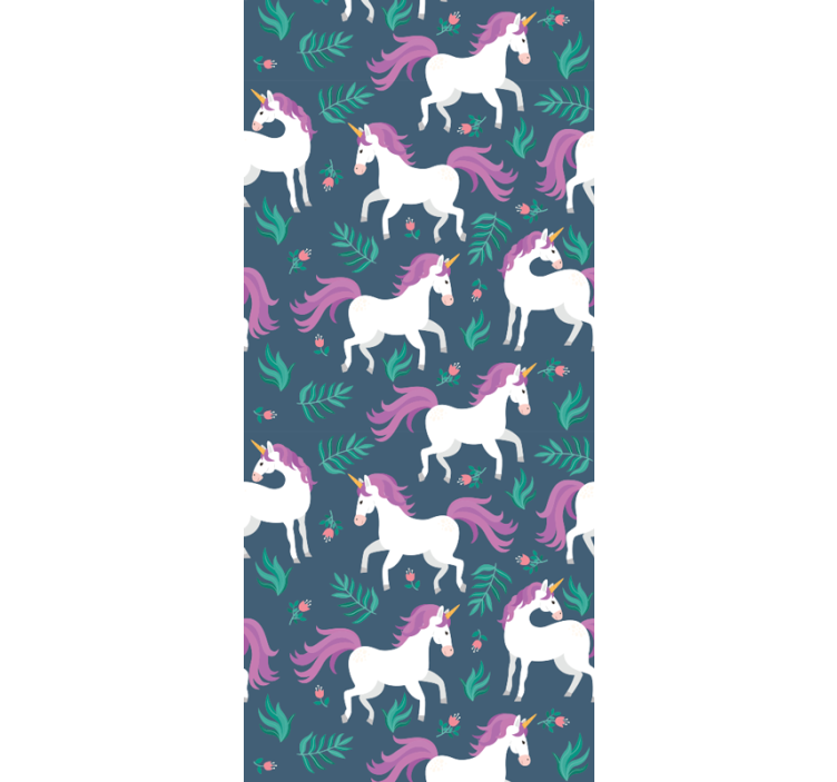 Papel tapiz caballos unicornios magicos - TenVinilo