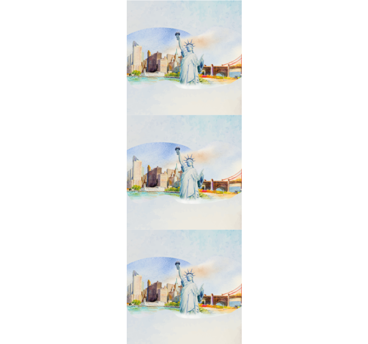 Papel tapiz Nueva York collage de monumentos urbanos - TenVinilo