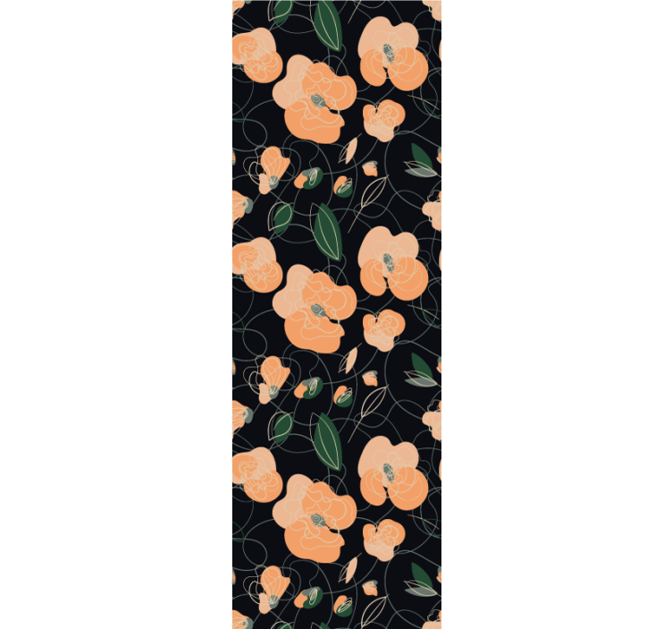 Papel tapiz flores patrón de flor botánica - TenVinilo