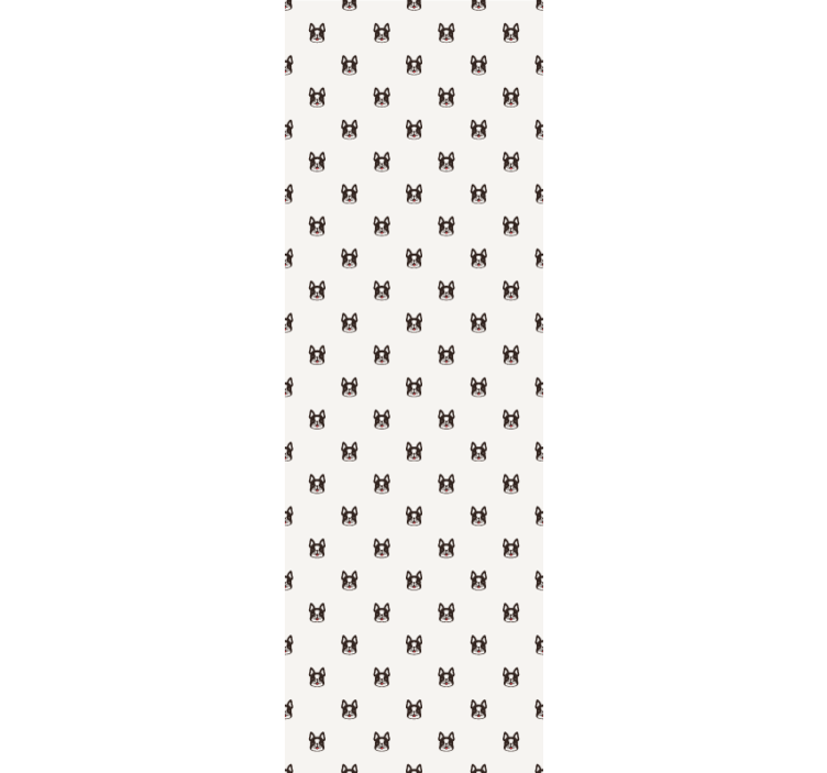 Papel pintado infantil Patrón de bulldog francés - TenVinilo