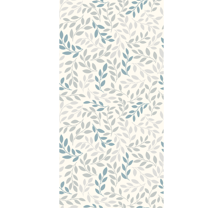 Papel pintado abstracto Ombre azul en hojas pequeñas - TenVinilo