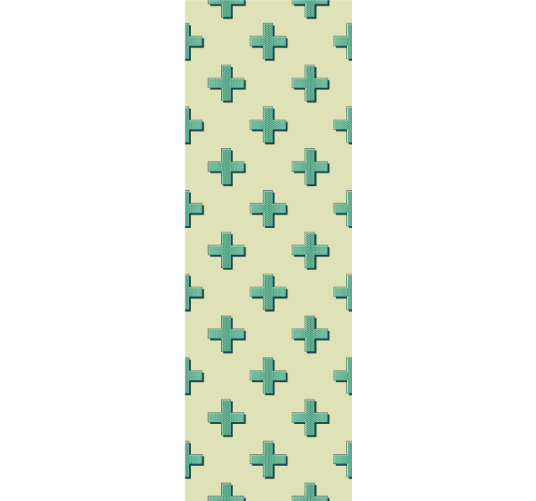 Papel tapiz geométrico patrón de cruz geométrica - TenVinilo