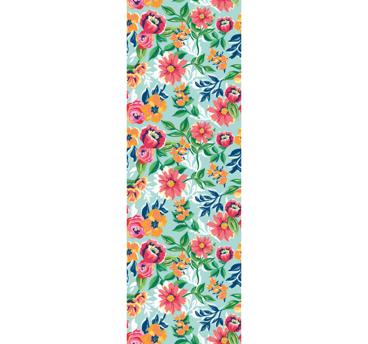 Papel pintado flores Patrón salvaje colorido - TenVinilo