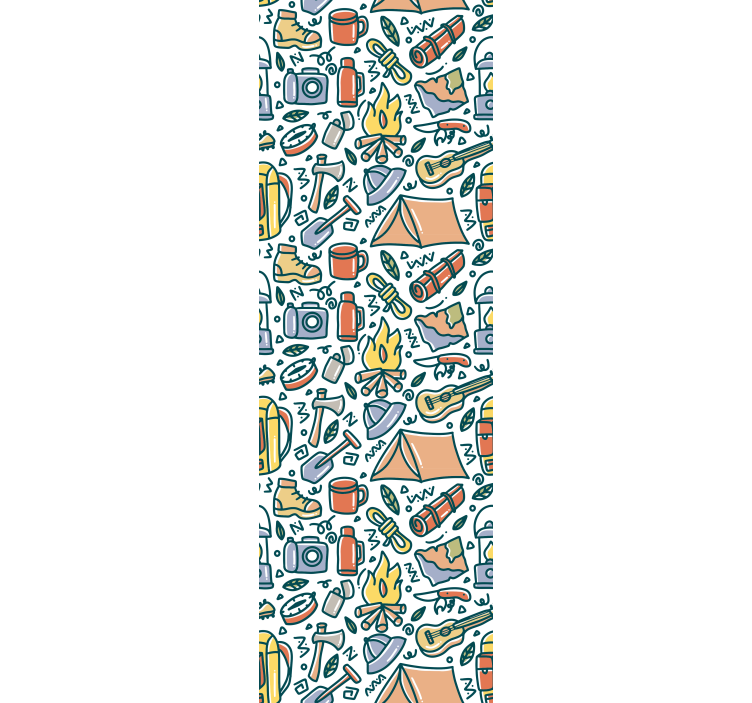 Papel tapiz naturaleza elementos esenciales para acampar - TenVinilo