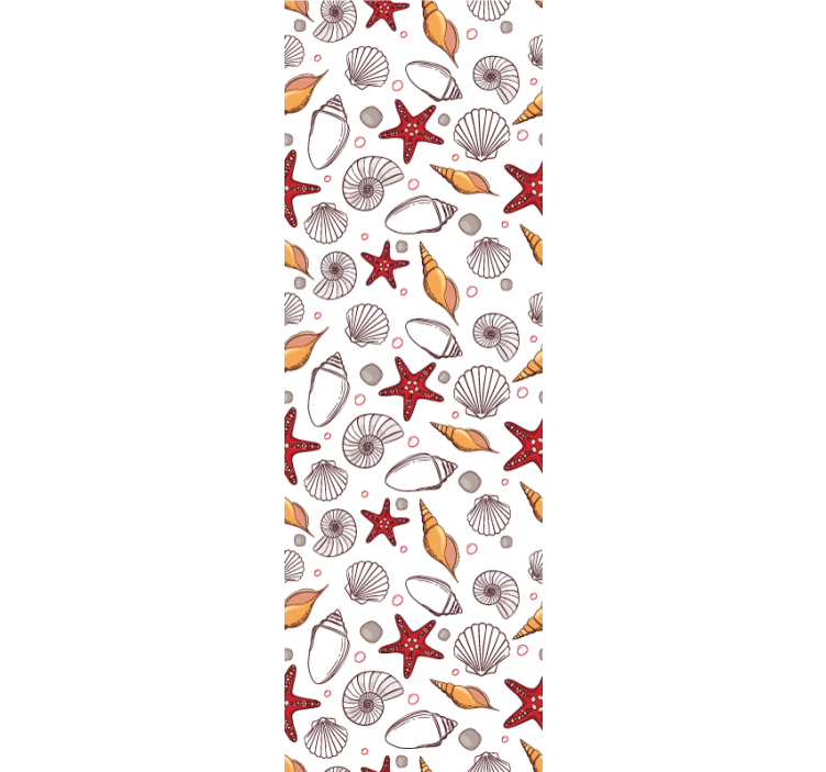 Papel pintado baño Diseño de patrón elegante de concha - TenVinilo