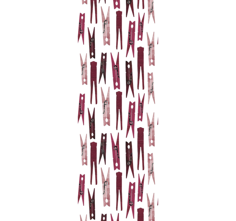 Papel tapiz geométrico pinzas para la ropa esparcidas - TenVinilo