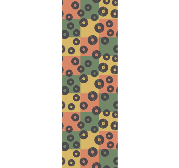 Papel tapiz arte patrón de disco de papel - TenVinilo