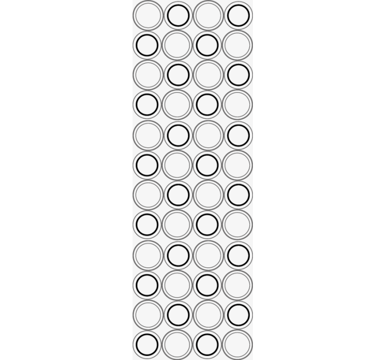 Papel pintado baño Conjunto de círculos grises negros - TenVinilo