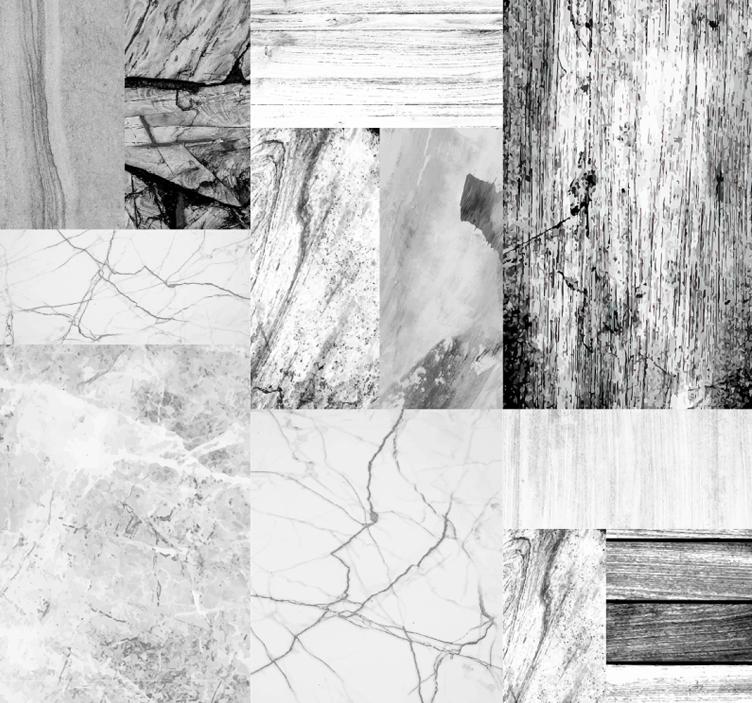 Papel pintado mármol azulejos grises retro - TenVinilo