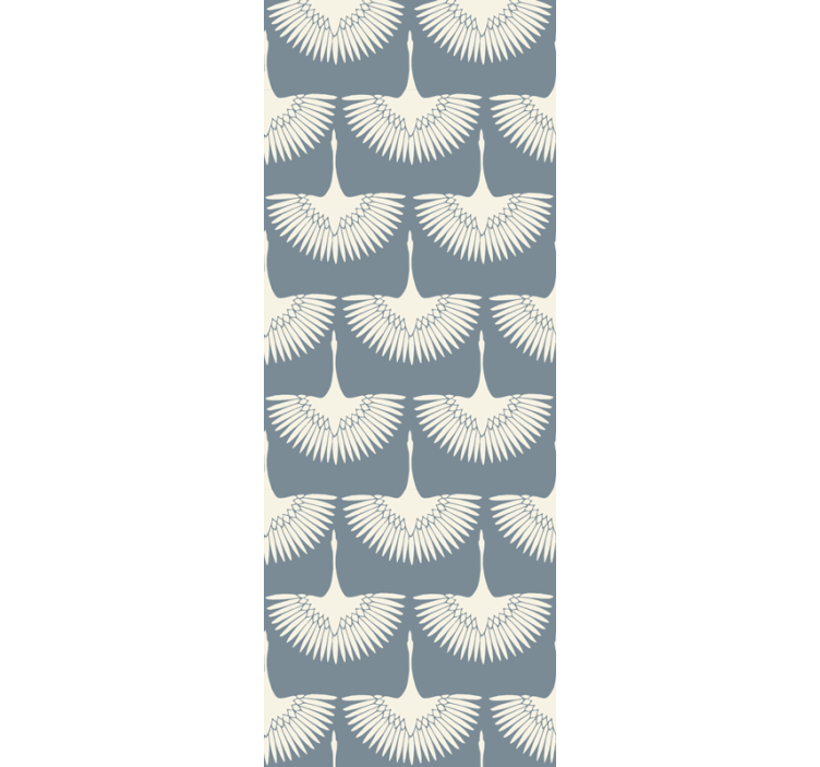 Papel tapiz pájaros elegante patrón de cigüeñas voladoras - TenVinilo