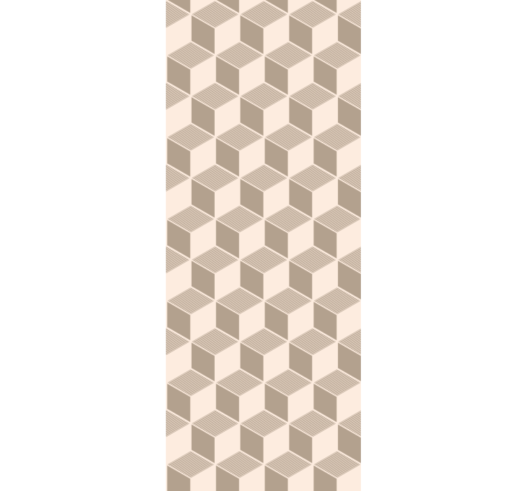 Papel tapiz geométrico patrón de cubo elegante - TenVinilo