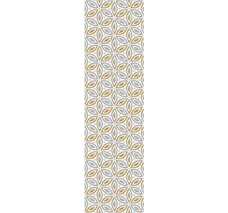 Papel tapiz azulejos motivo floral estampado - TenVinilo