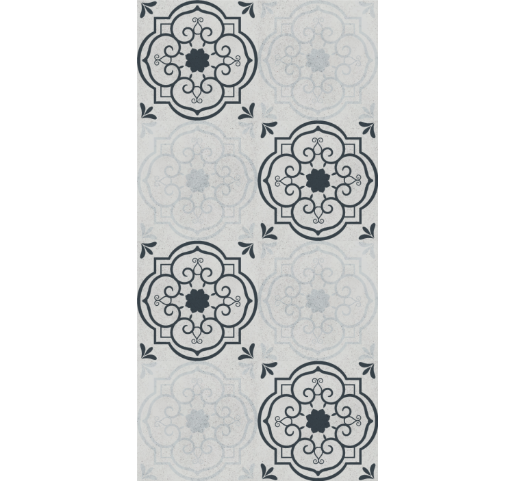 Papel tapiz cocina elegantes azulejos grises - TenVinilo