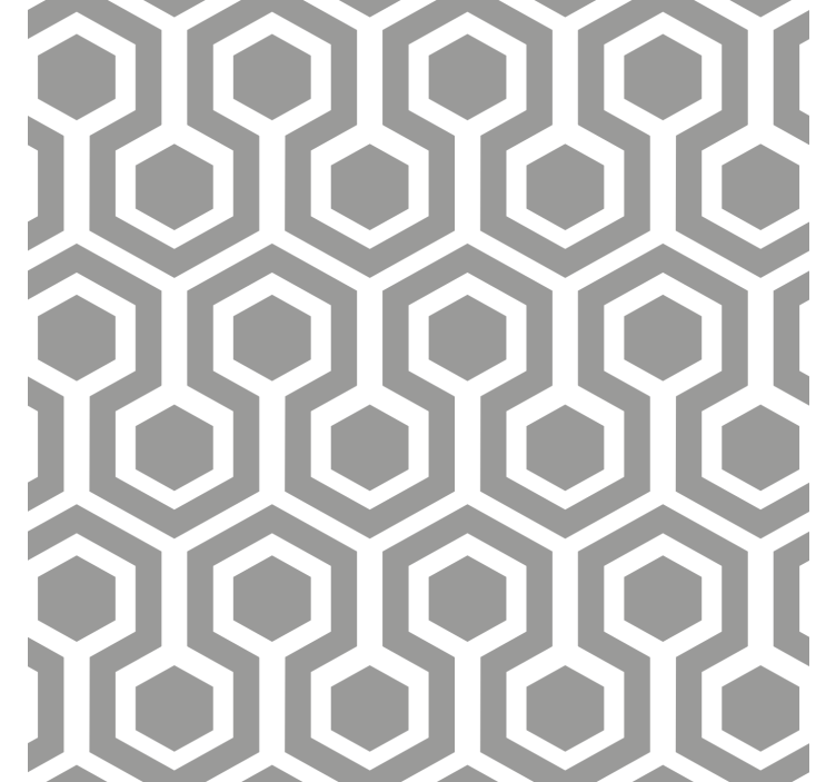 Papel tapiz geométrico patrón gris hexagonal - TenVinilo